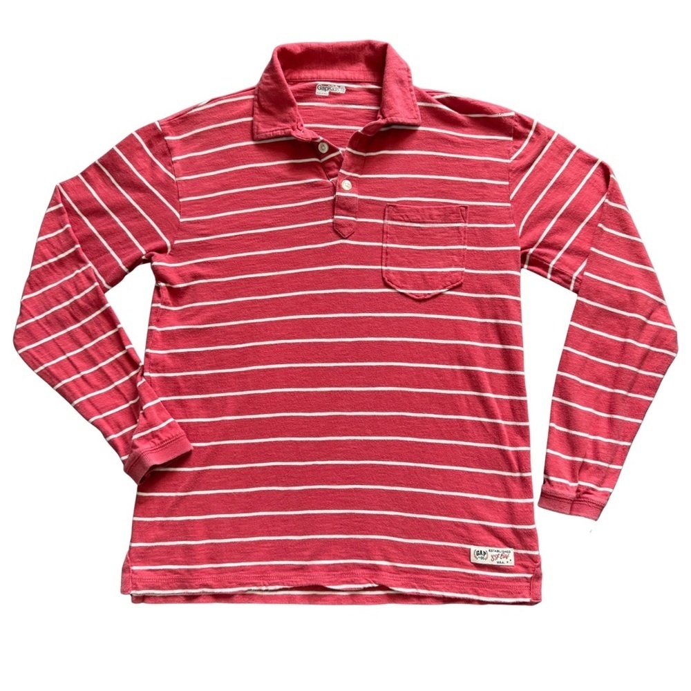 GAP Kids Red Polo Shirt with White Accents